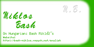 miklos bash business card